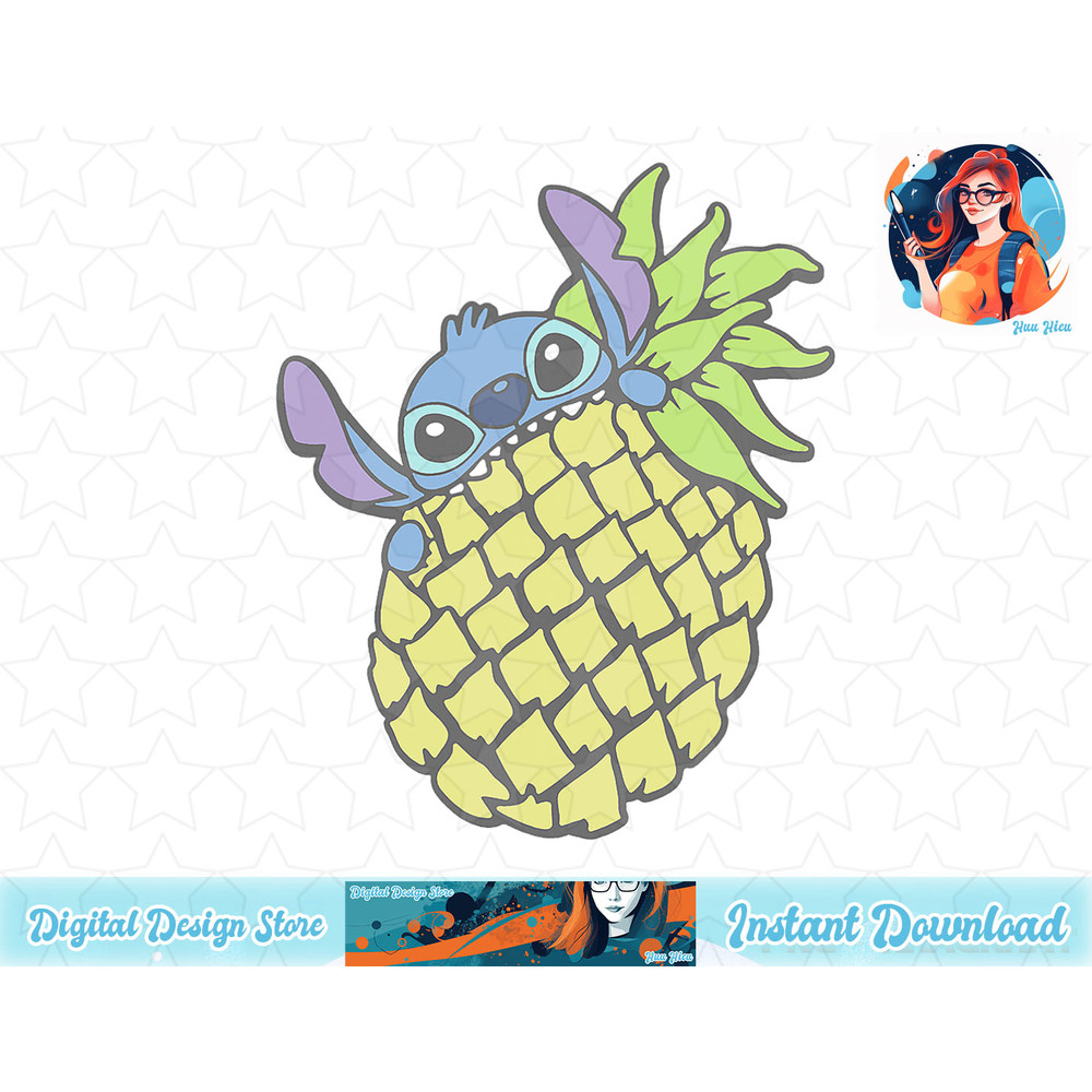 Disney Lilo & Stitch Pineapple Peek T-Shirt copy.jpg