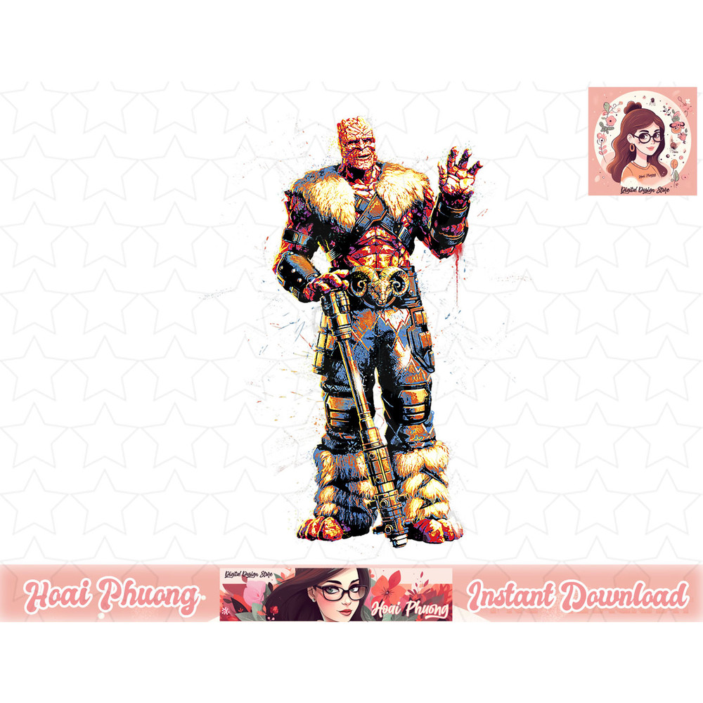 Marvel Thor Love and Thunder Korg Paint Splatter Poster T-Shirt copy.jpg