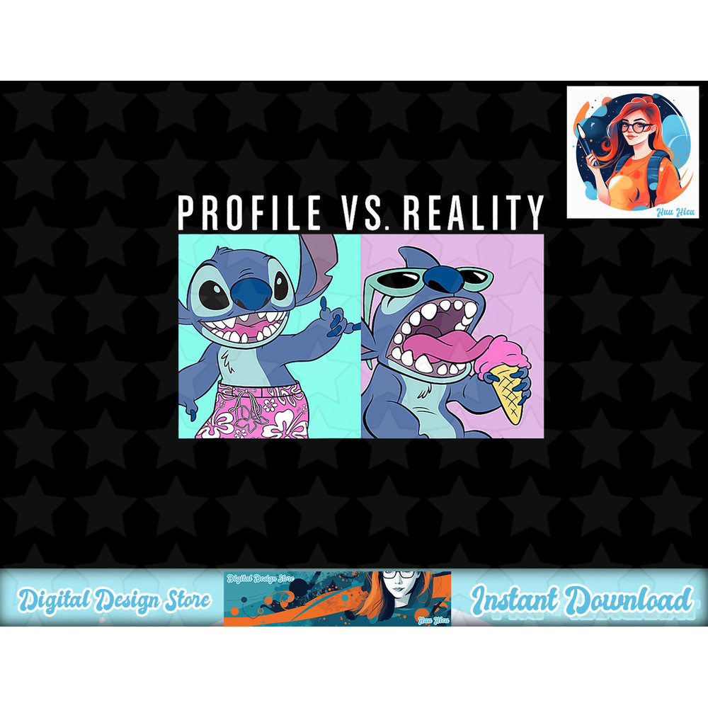 Disney Lilo & Stitch Profile Vs Reality Grid Portrait T-Shirt copy.jpg