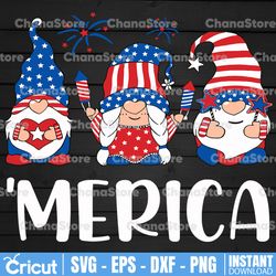 merica gnomes svg, usa flag svg, independence day png, 4th of july png, instant download