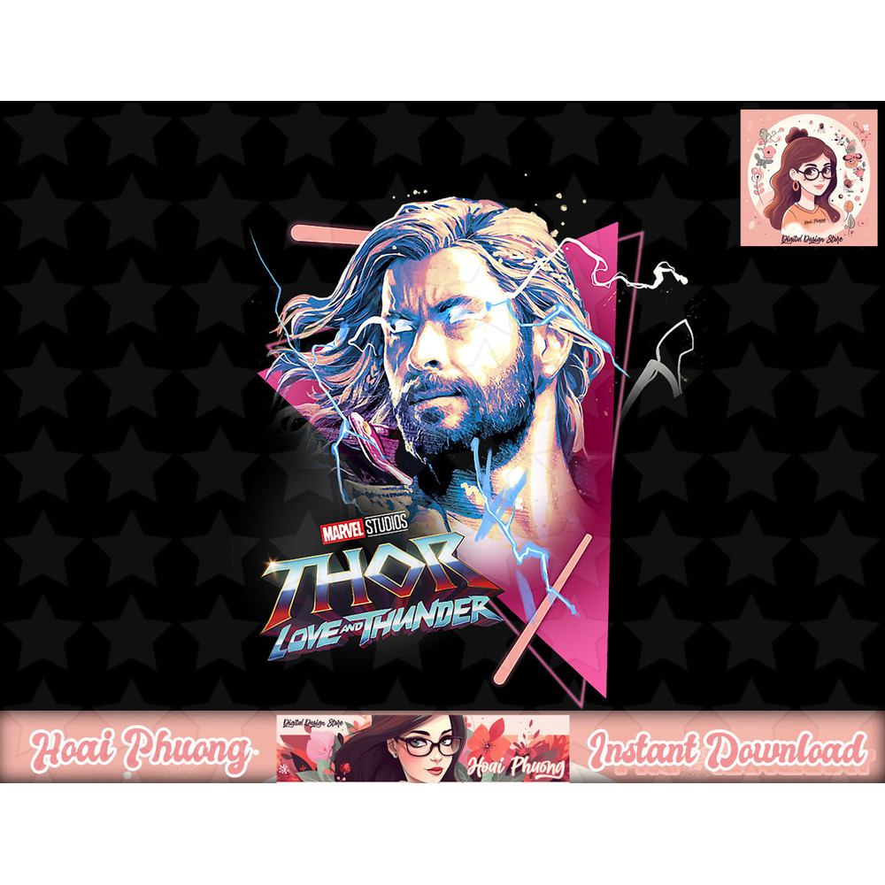 Marvel Thor Love and Thunder Thor Geometric God Poster T-Shirt copy.jpg