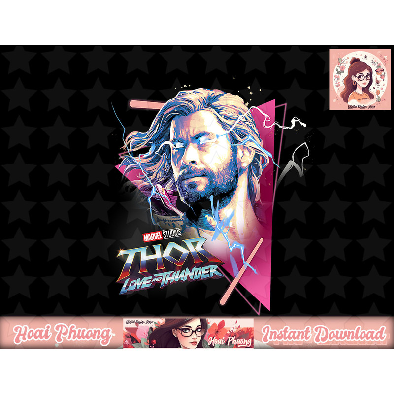 Marvel Thor Love and Thunder Thor Geometric God Poster T-Shirt copy.jpg