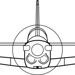 beechcraft_t-34c_front.svg vector file for laser engraving, cnc router, cutting, engraving, cricut, vinyl cutting file