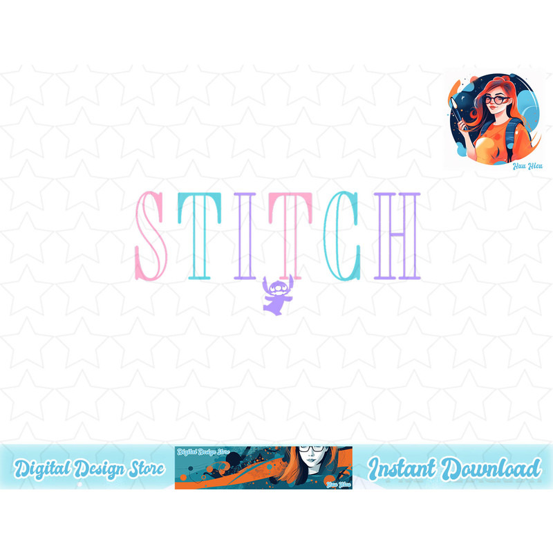 Disney Lilo & Stitch Simple Stitch Text T-Shirt copy.jpg