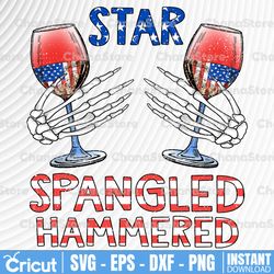 star spangled hammered wine png print file for sublimation or print, retro sublimation, 4th of july, patriotic