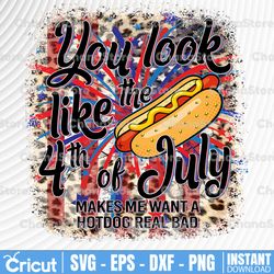 you look like the 4th of july, makes me want a hot dog png, sublimation design, digital download with red, white