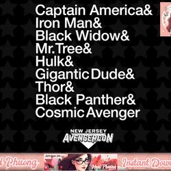 ms. marvel name stack new jersey avengercon logo t-shirt copy png sublimate