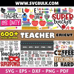 teacher svg Bundle, teacher Clipart, teacher svg, teacher Layered, teacher Life for Cricut, Instant download