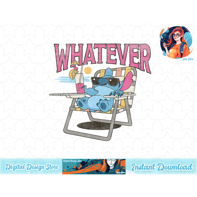 Disney Lilo & Stitch Whatever Vacation Stitch Chillin T-Shirt copy.jpg