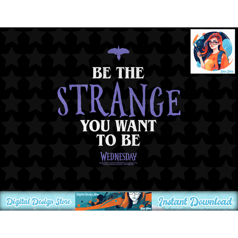 Wednesday Be The Strange You Want To Be Logo T-Shirt copy.jpg