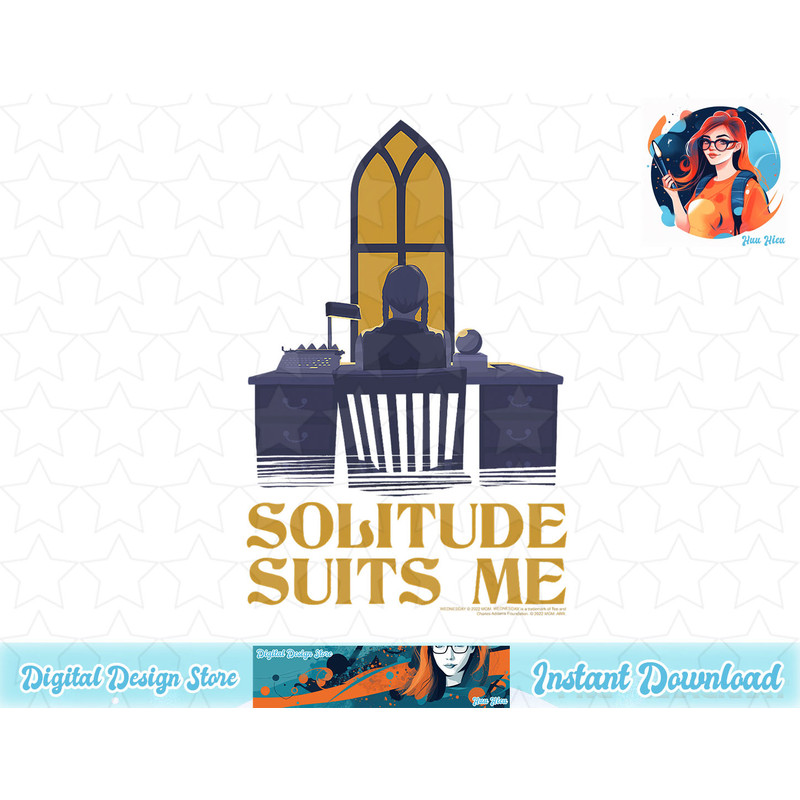 Wednesday Solitude Suits Me Quote Poster T-Shirt copy.jpg