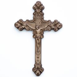 crucifixion of jesus wood carving | wooden christian wall crucifix | wall cross wood carving