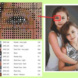 custom cross stitch pattern from any photo or picture - pdf format