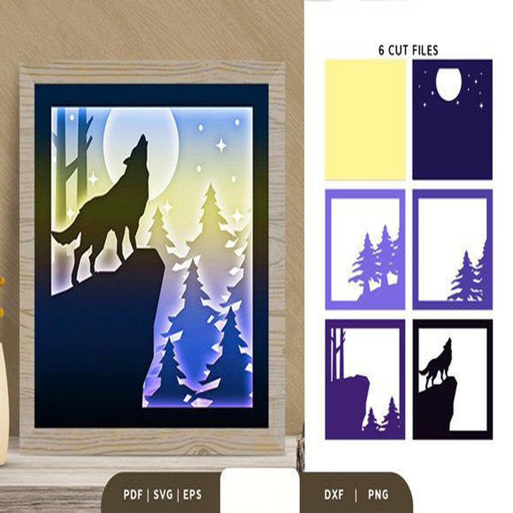 1080x1080 size Wolf-in-The-Forest-3D-Shadow-Box-SVG-3D-SVG-67454801-2-580x386.jpg