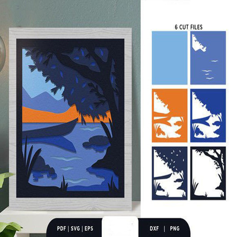 1080x1080 size Wooden-Boat-on-The-Lake-3D-Shadowbox-SVG-3D-SVG-67172592-2-580x386.jpg