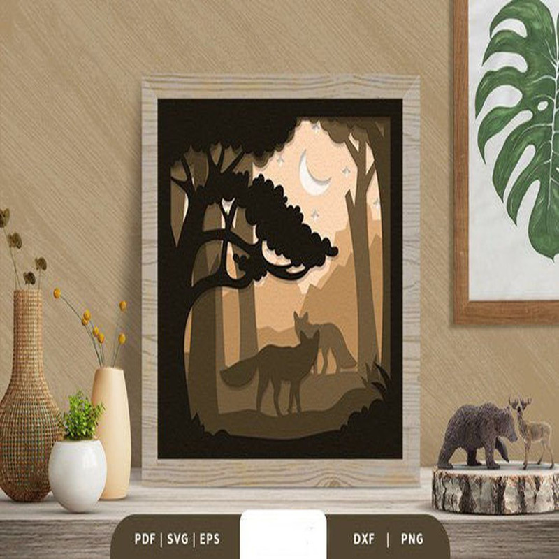 1080x1080 size Fox-in-The-Forest-3D-Shadow-Box-SVG-3D-SVG-67440107-1-1-580x386.jpg