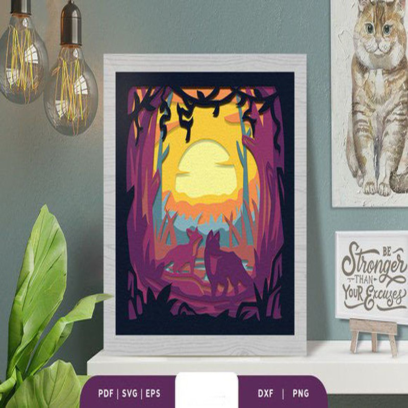 1080x1080 size Fox-in-The-Forest-3D-Paper-Cut-SVG-3D-SVG-67439897-1-1-580x386.jpg