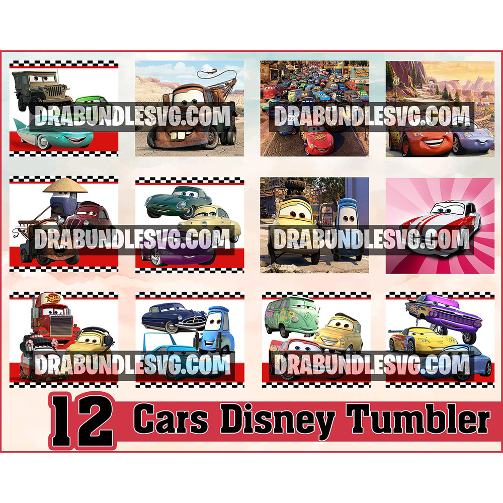 12 Cars Designs 20oz Skinny Straight & Tapered Bundle, Template Sublimation, Cars Png Digital Download.jpg