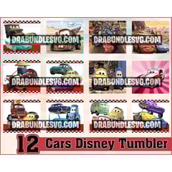 12 cars designs 20oz skinny straight & tapered bundle, template sublimation, cars png digital download