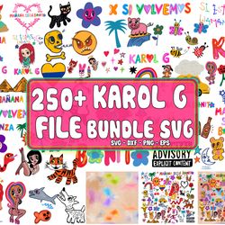 250 file karol g bundle svg , karol g maana ser bonito bundle svg