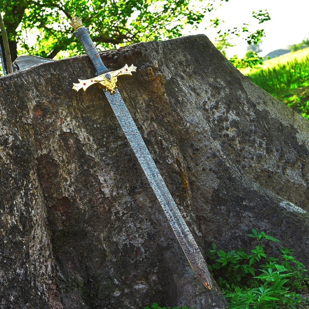 ASwordofLegendsHandForgedDamascusSteelVikingSwordwiththeBestQuality 2jpg