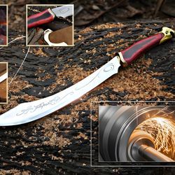 an elven masterpiece: movie replica sword elven knife of strider with wall mount display