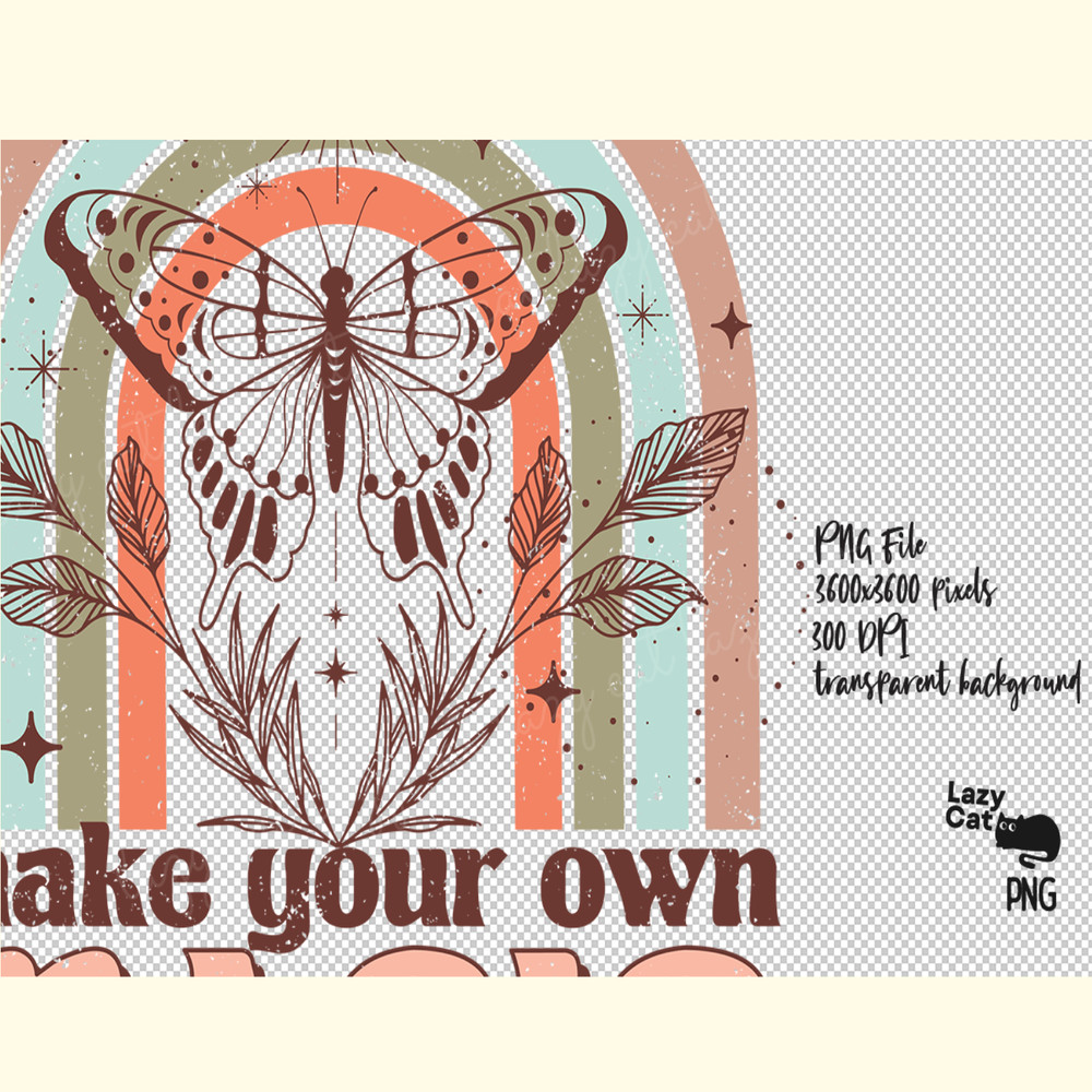 Boho Butterfly Retro PNG Sublimation_ 0.png