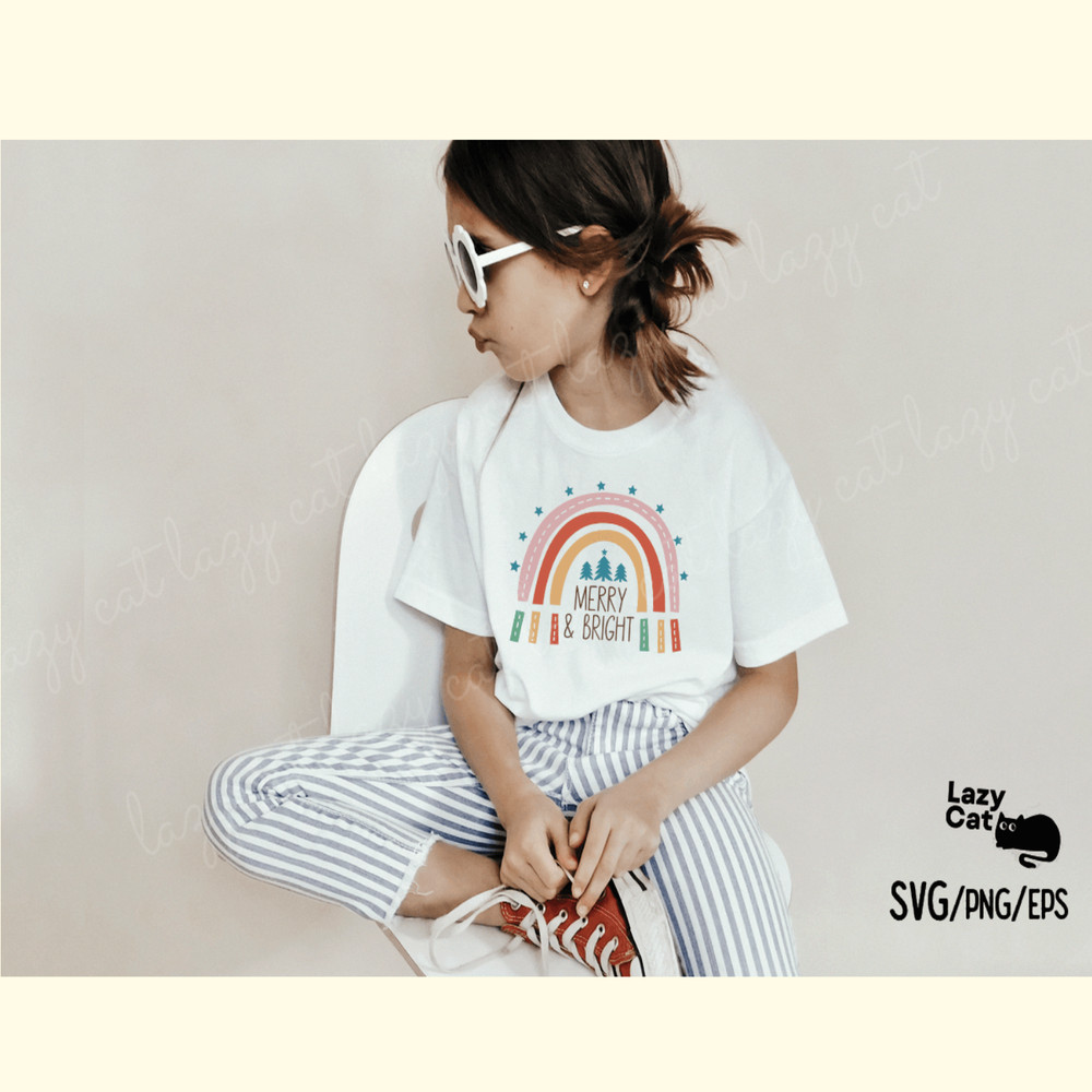 Boho Christmas Rainbow SVG Bundle_ 10.png