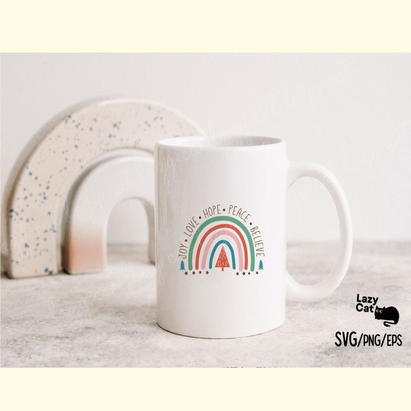 Boho Christmas Rainbow SVG Bundle_ 11.png