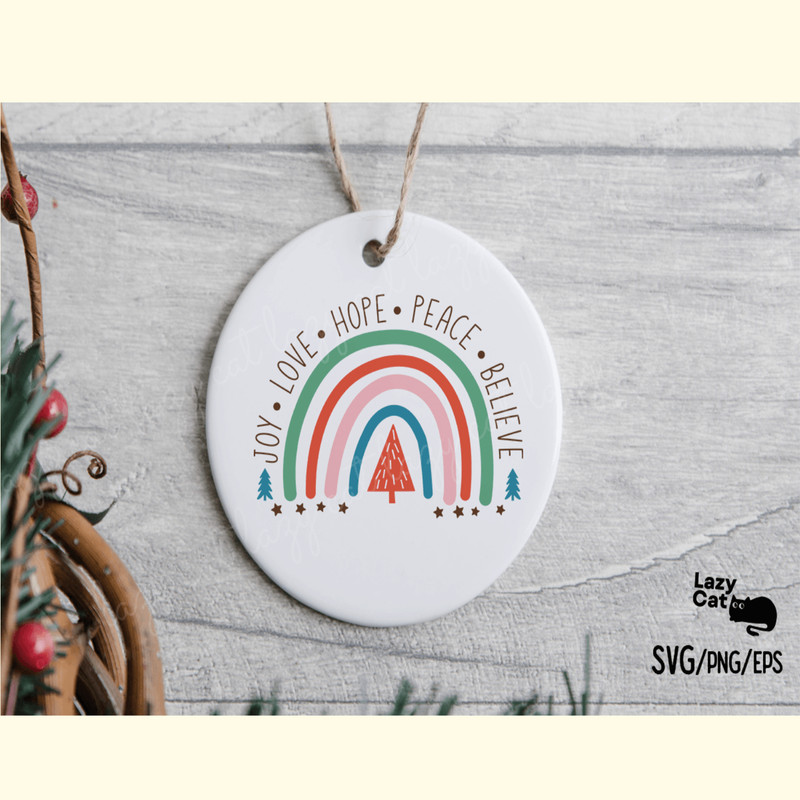Boho Christmas Rainbow SVG Bundle_ 12.png