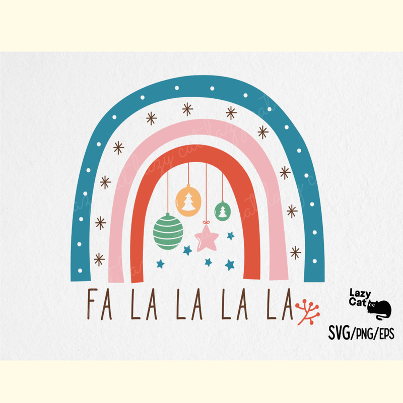 Boho Christmas Rainbow SVG Bundle_ 4.png