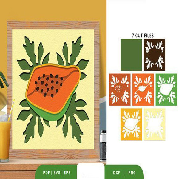 1080x1080 size Papaya-3D-Shadow-Box-Paper-Cut-SVG-3D-SVG-67617385-2-580x386.jpg
