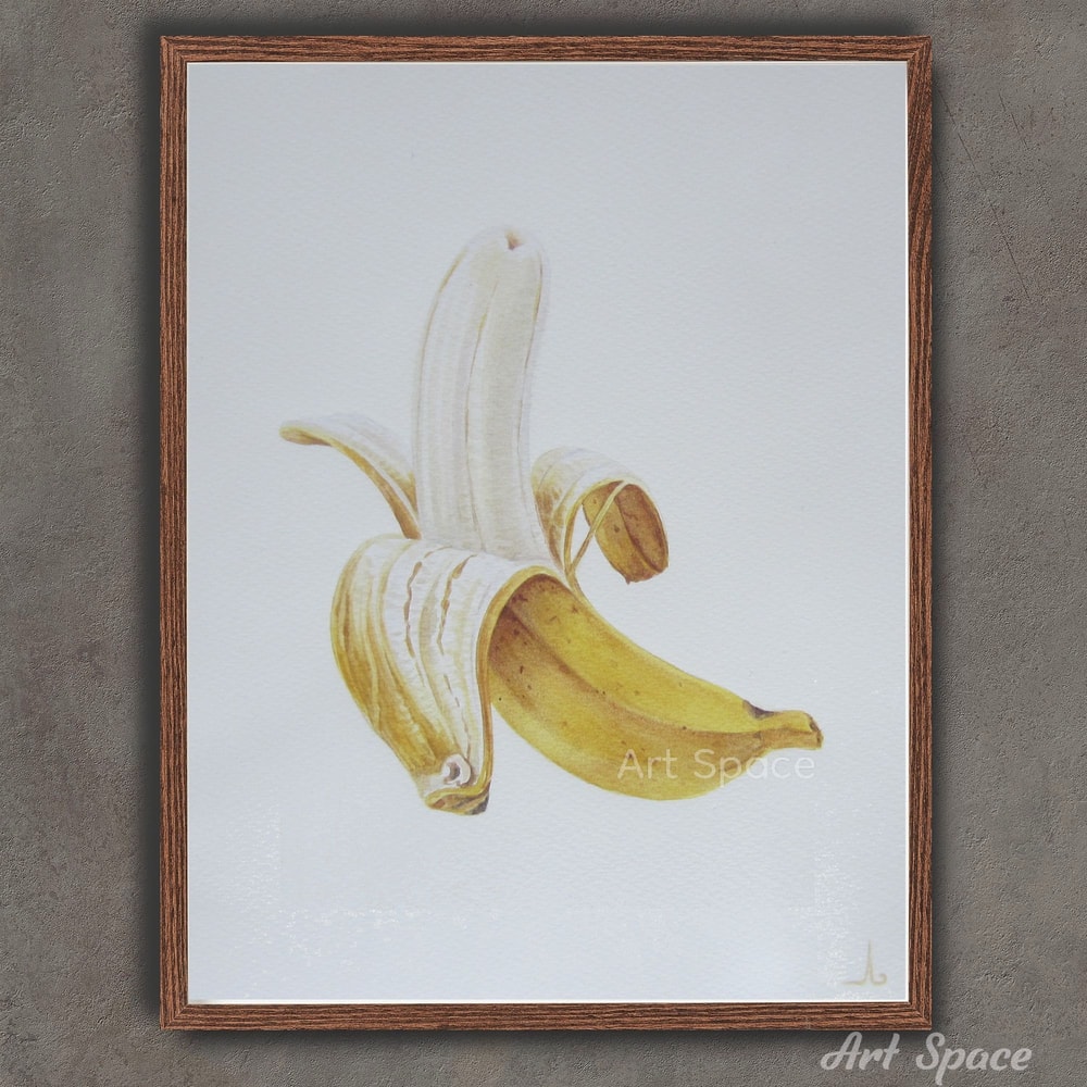 art-Banana-yellow painting-plant- botanical illustration-drawing of a cone-plant in watercolor- watercolor illustration-1.jpg