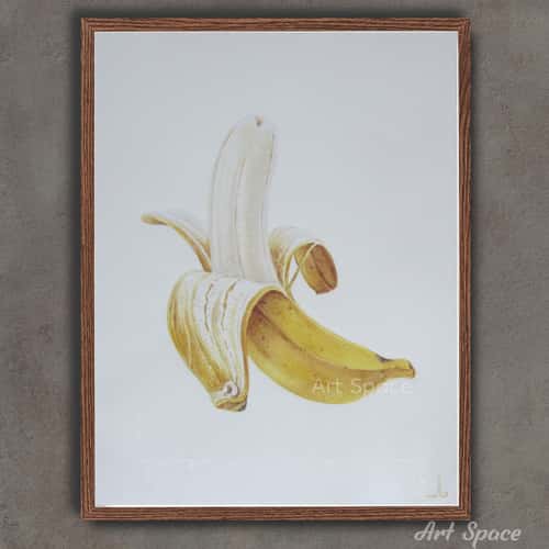 Original watercolor painting "Banana" kitchen decoration, botany, illustration, playroom, decoration for office, art