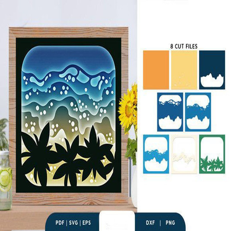 1080x1080 size Palm-Tree-on-The-Beach-Shadow-Box-SVG-3D-SVG-67617229-2-580x386.jpg