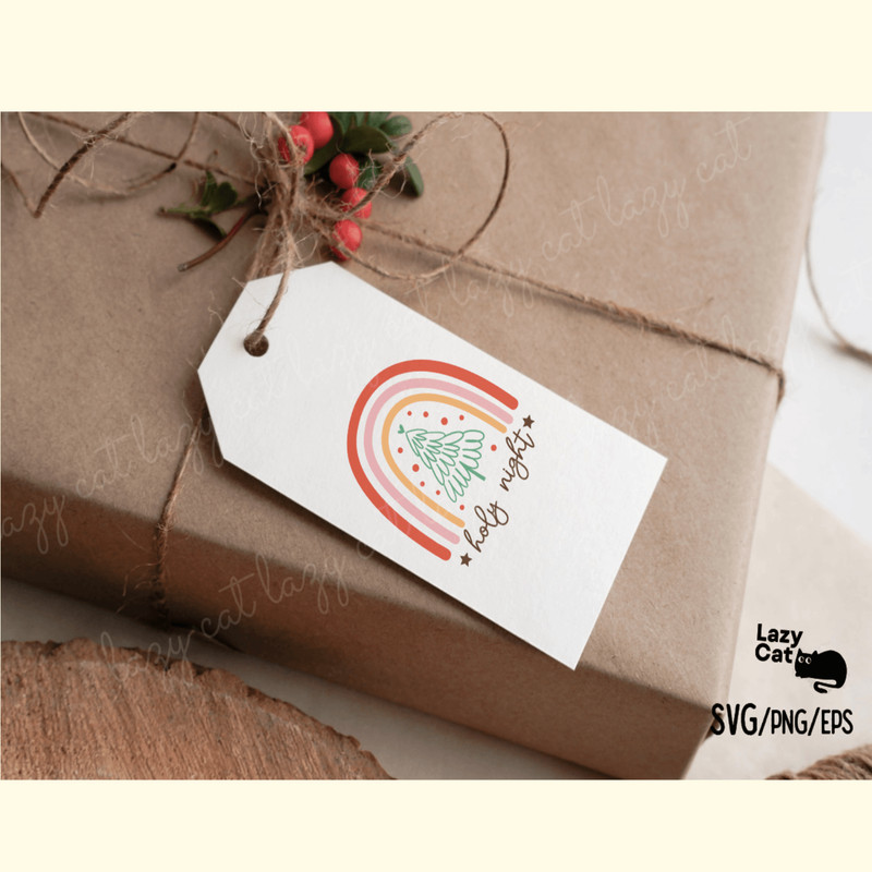 Boho Christmas Rainbow SVG Holy Night_ 3.png