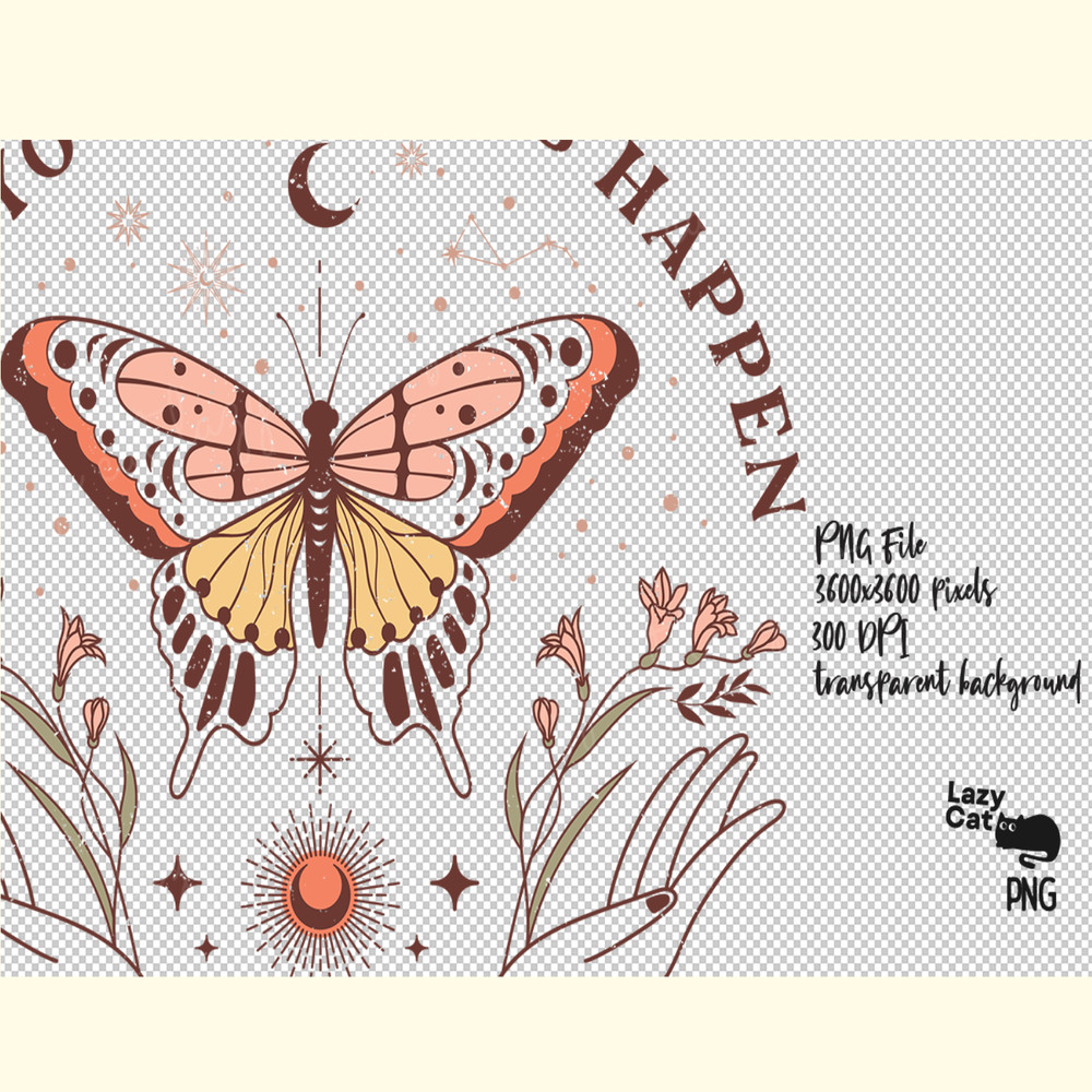 Boho Mystical Butterfly PNG Sublimation_ 0.png
