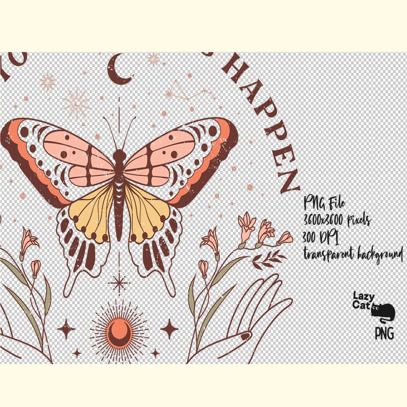 Boho Mystical Butterfly PNG Sublimation_ 0.png