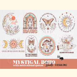 boho mystical quotes sublimation bundle