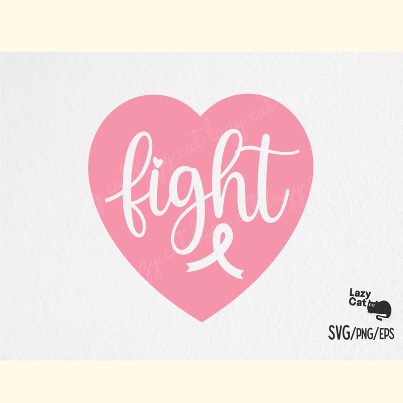Breast Cancer Love Heart SVG Design.png