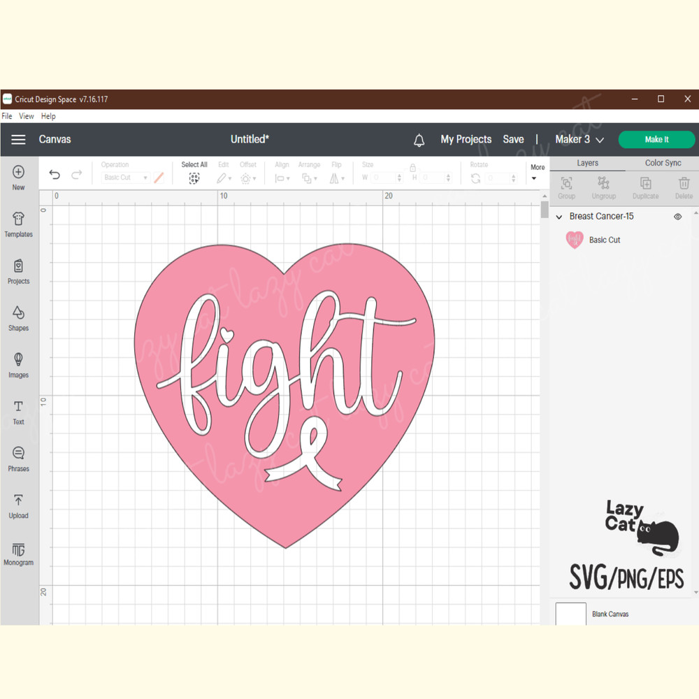 Breast Cancer Love Heart SVG Design_ 4.png