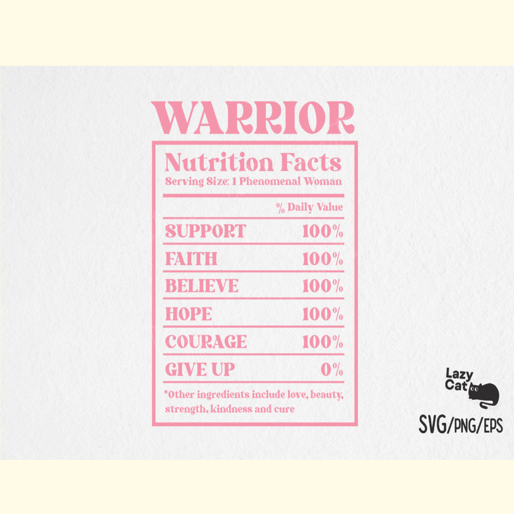 Breast Cancer Warrior Quote SVG Design.png