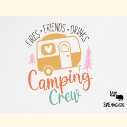Camping Crew Vintage Trailer SVG Design
