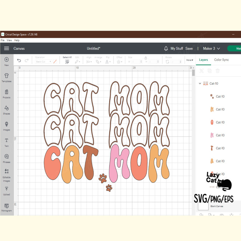 Cat Mom Retro SVG Design_ 4.png