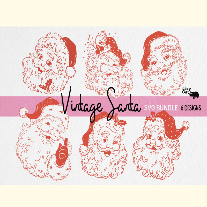 Christmas Vintage Santa SVG Bundle.png