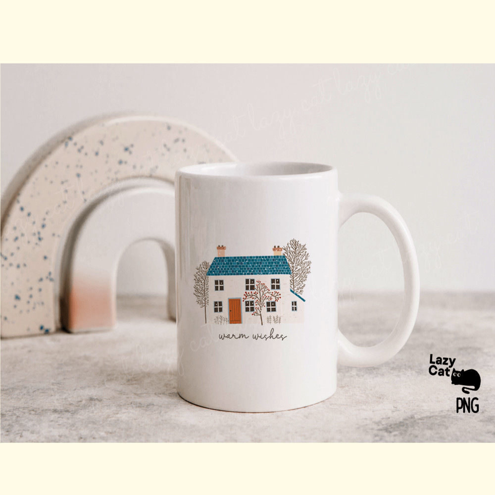 Cozy House Hand Drawn Christmas PNG_ 2.png