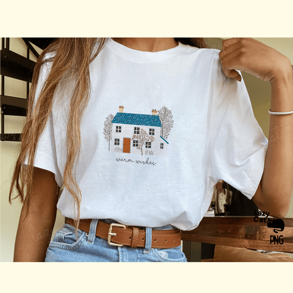 Cozy House Hand Drawn Christmas PNG_ 4.png