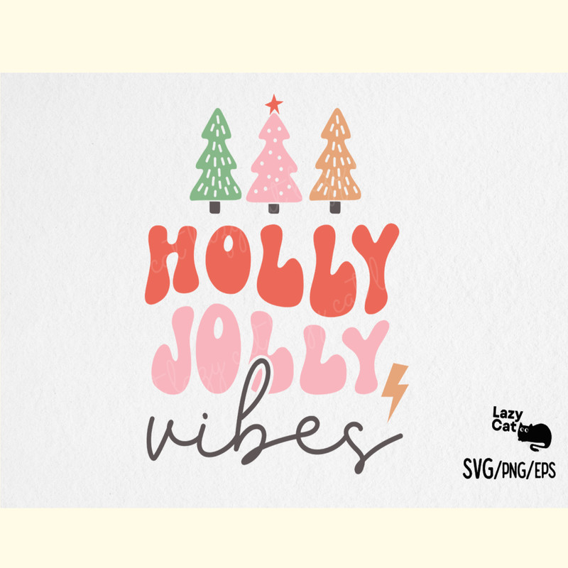 Cute Christmas Sayings SVG Holly Jolly.png
