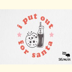 cute christmas sayings svg milk & cookie