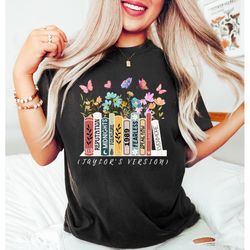 taylor's version tee shirt, taylor's version albums as books tee shirt, book lover t-shirt, reading lover shirt, taylor